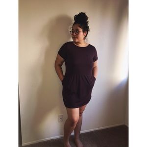 Mini dark purple dress